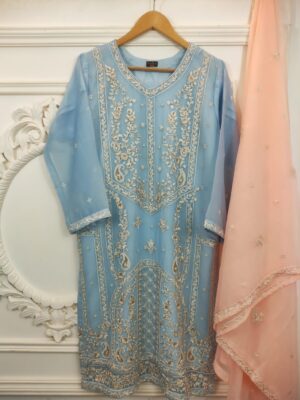 Agha Noor Blue and Pink