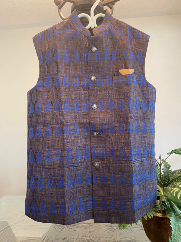 Blue and Brown Jamawar