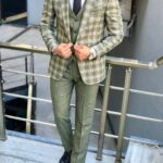 Olive Green with Checked Jacket