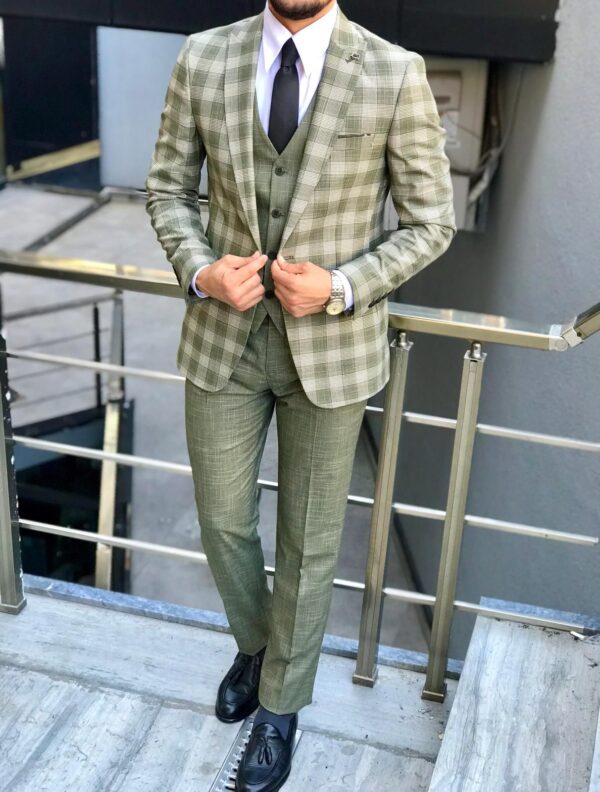 Olive Green with Checked Jacket