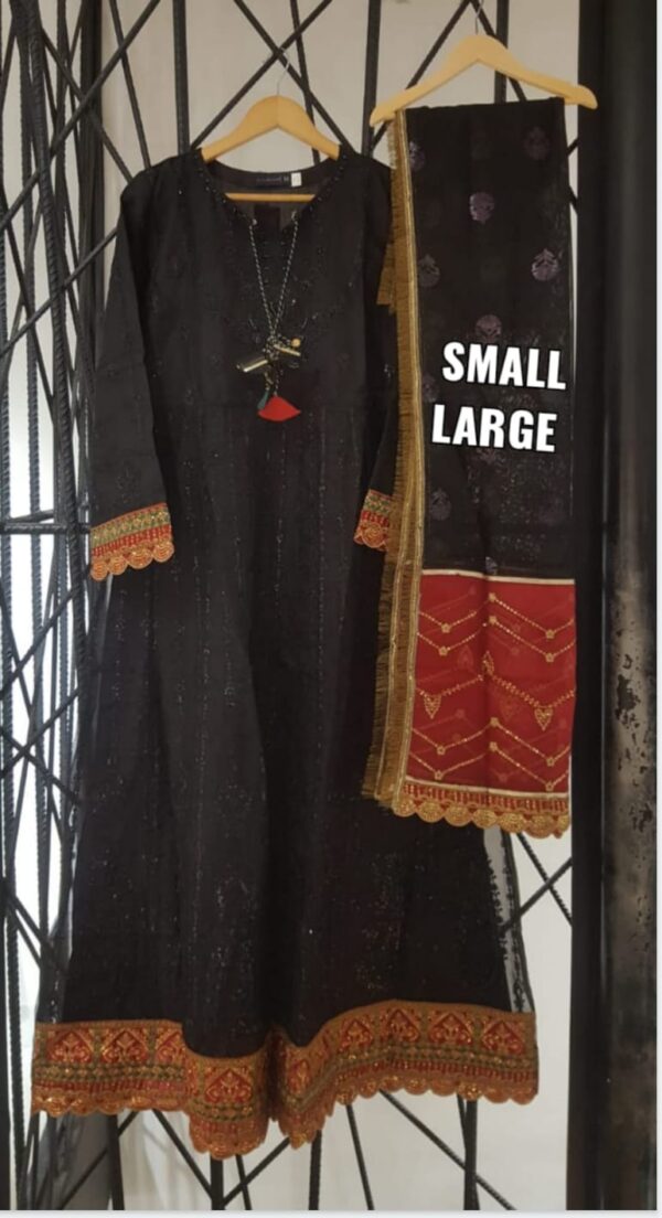 Sadabahaar Organza Black Anarkali