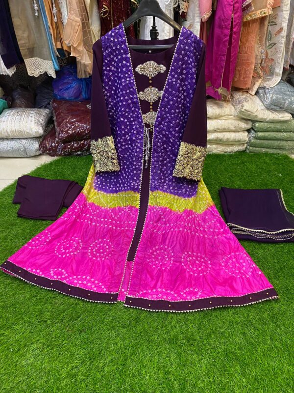 Chunri gown purple