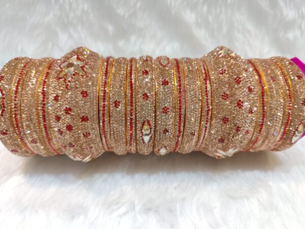 golden red bangles